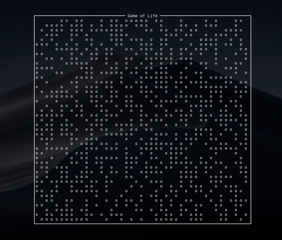 Conway's Game of Life in your Terminal
